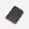 handmade leather bifold wallet black slim minimalist
